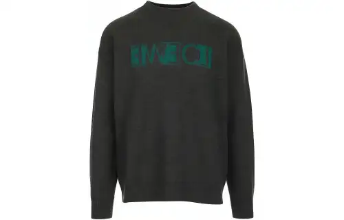 LOEWE Sweaters Men's Green Crew Neck Moderate Other