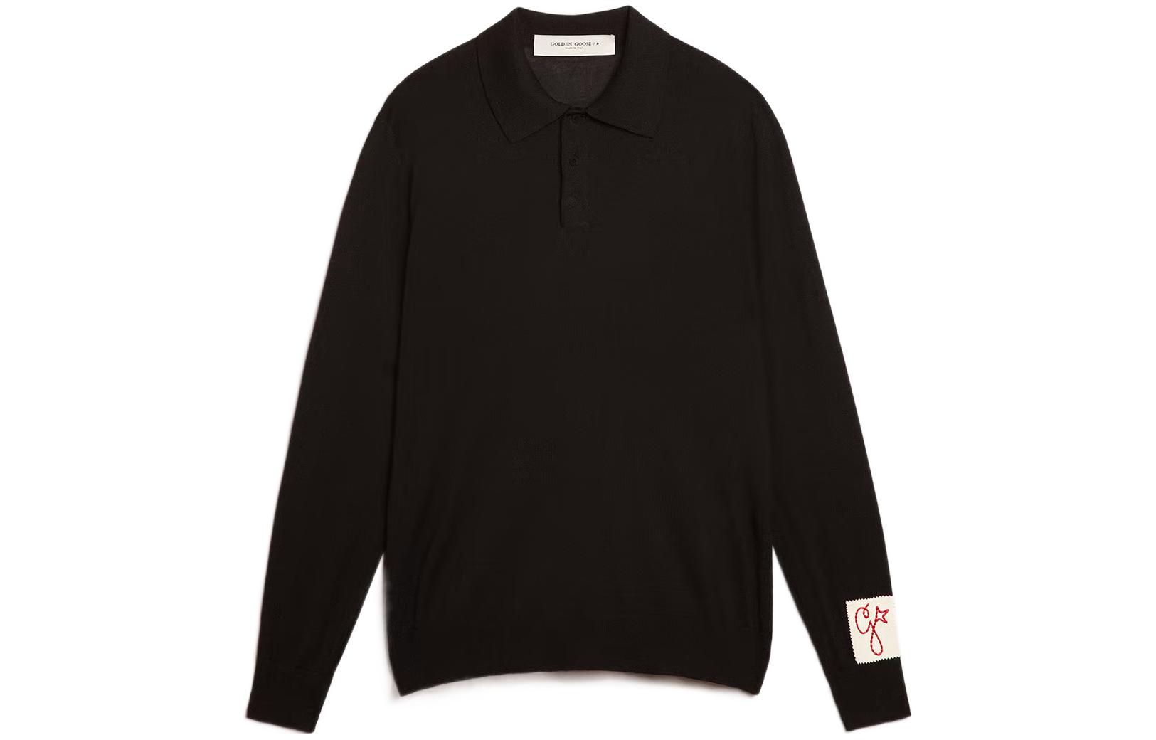 Мужской джемпер Golden Goose FW22 Polo (черный)