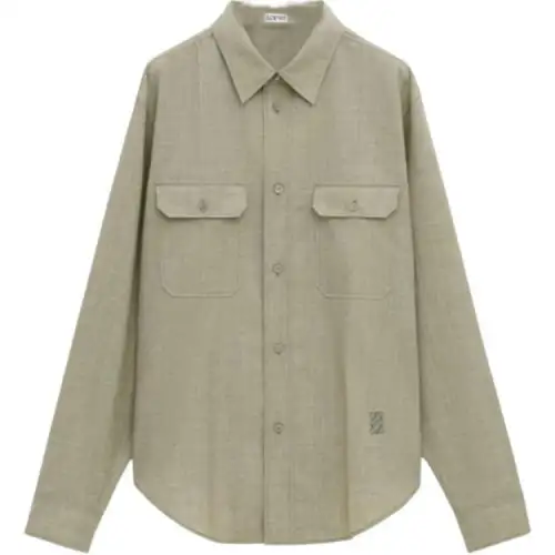 LOEWE SS24 Shirt Men's Light Olive