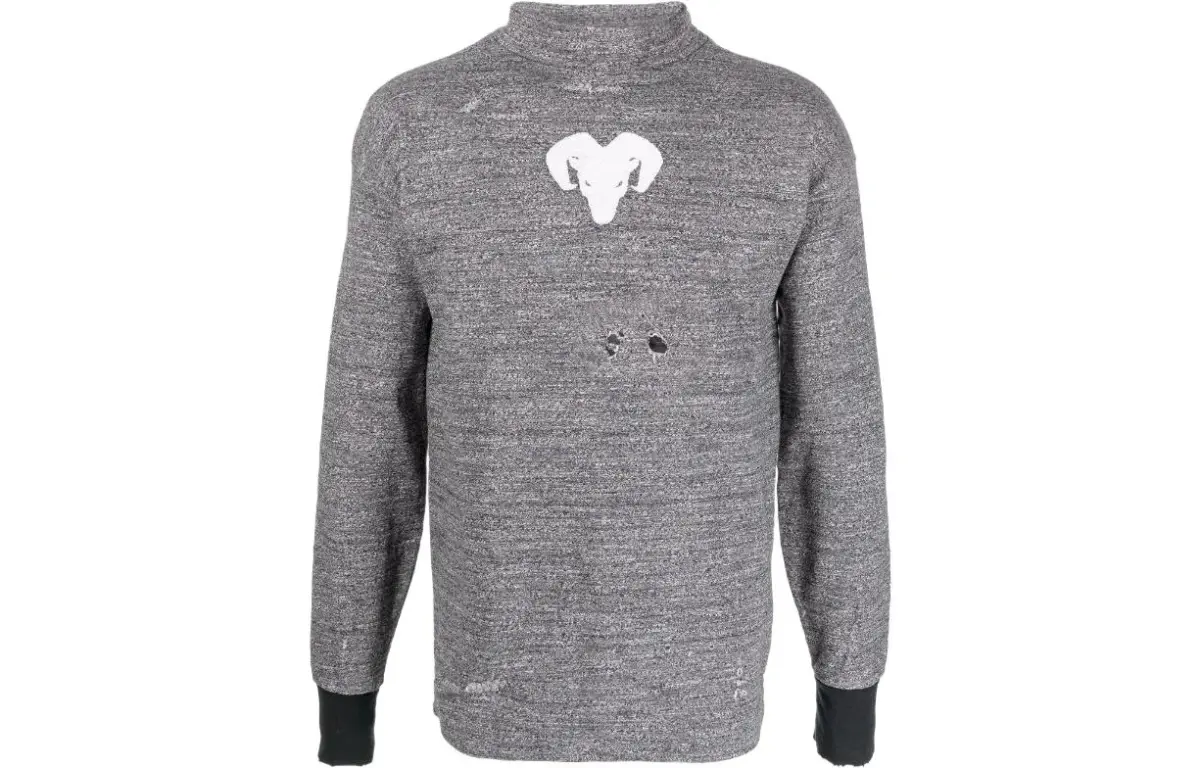 Maison Margiela Distressed High neck Jumper