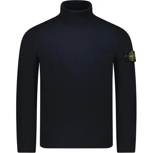 Stone Island Logo Patch Roll-Neck Jumper