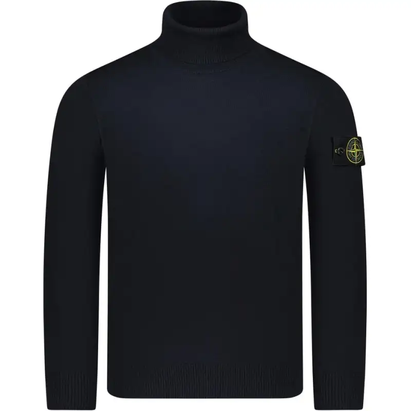Stone Island Logo Patch Roll-Neck Jumper