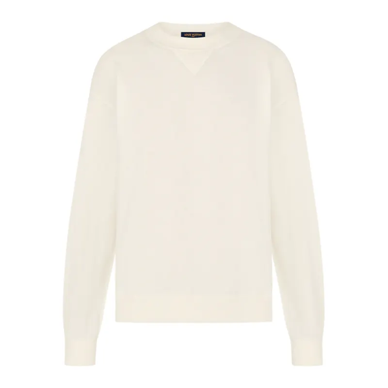 LOUIS VUITTON Cashmere Sweater Men's Ecru