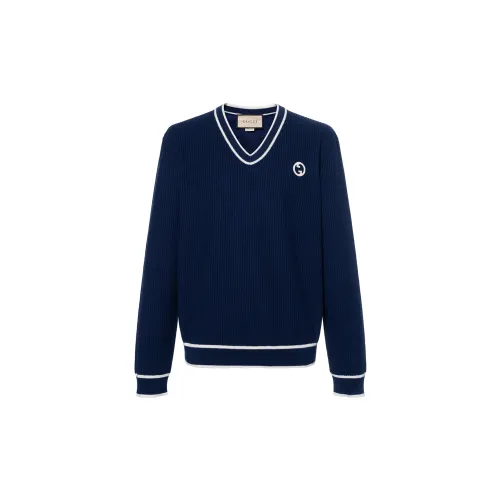 GUCCI Logo-patch Cotton-wool Sweatshirt