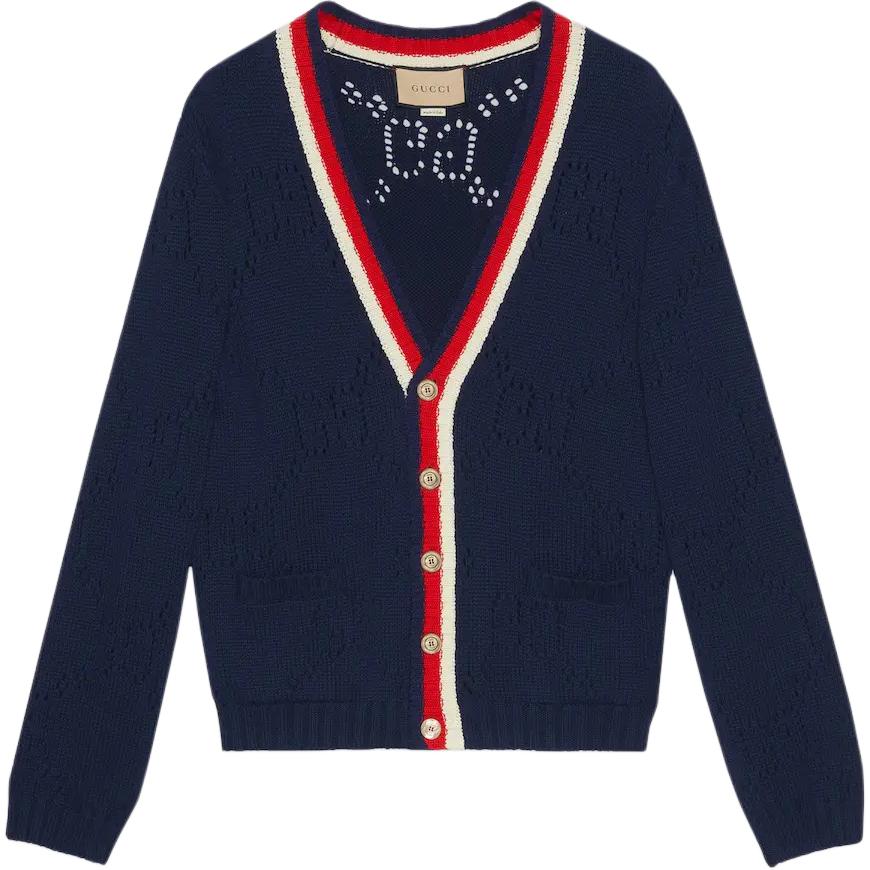 GUCCI SS23 Sweater Men's Navy Blue