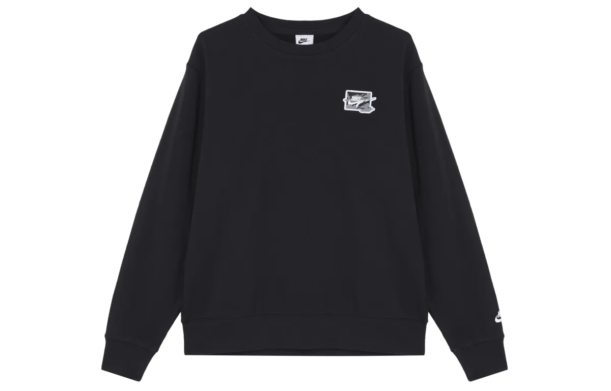 Nike Club Terry Crew Neck Sweatshirt Men's Black/White
