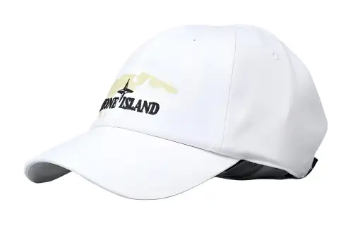 STONE ISLAND Cotton Baseball Caps Men's White