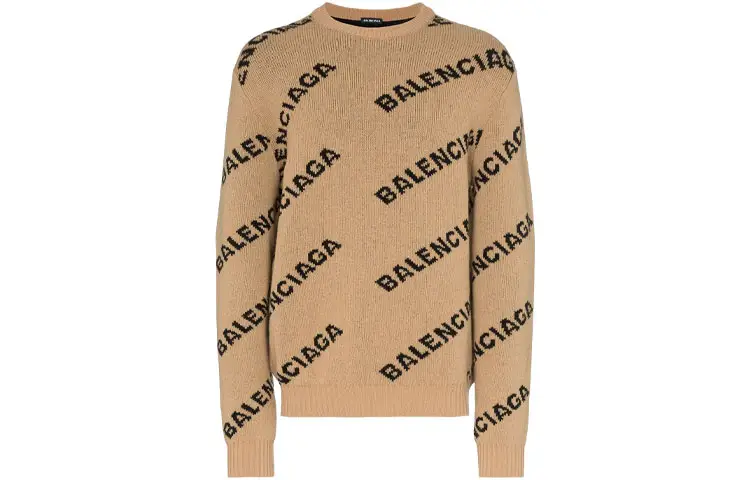 Balenciaga Sweater Loose Fit Men's Brown
