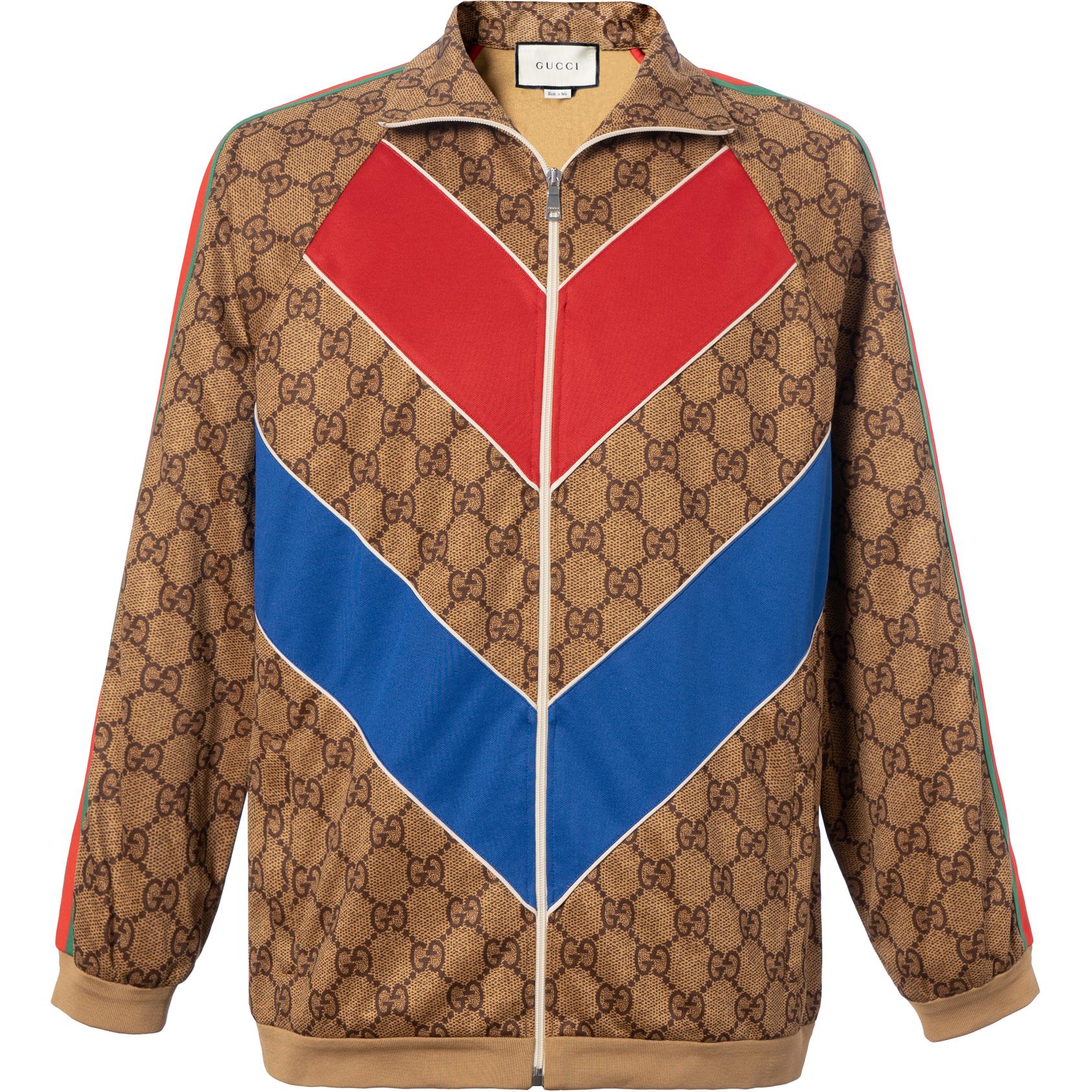 Мужская куртка Gucci Logo (коричневая)
