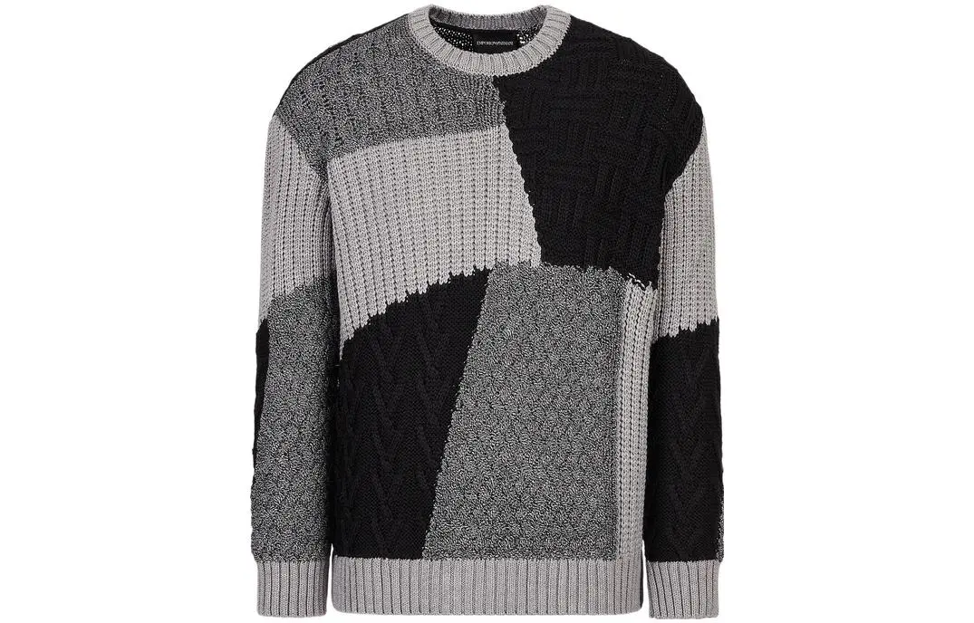 EMPORIO ARMANI FW22 Sweater Men's Gray Black