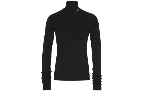 PRADA Sweaters Men's Black Turtleneck Moderate Base Layer
