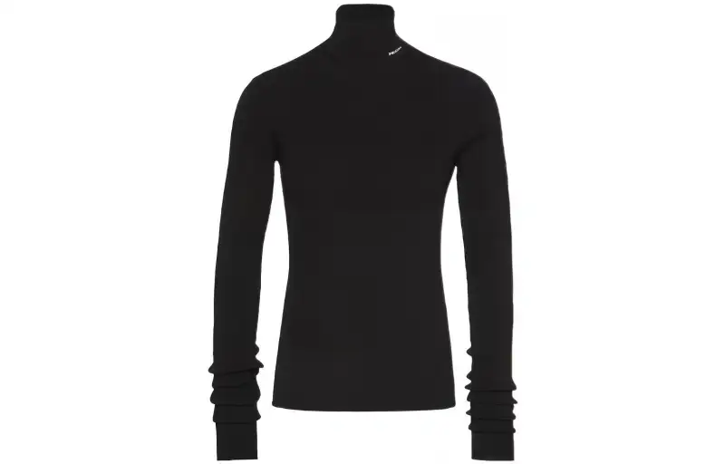 PRADA Sweaters Men's Black Turtleneck Moderate Base Layer