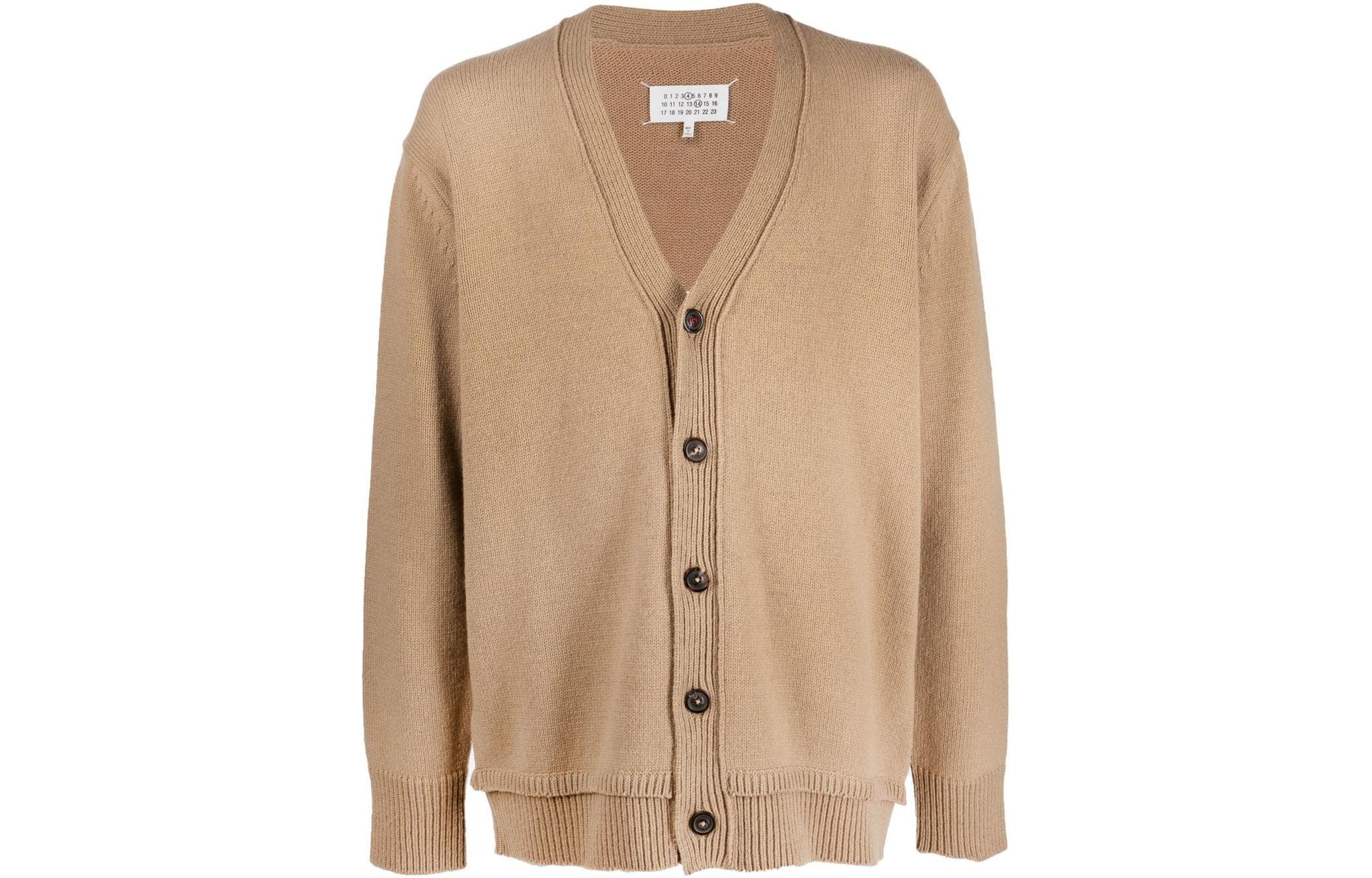 Maison Margiela V-neck elbow-patch cardigan