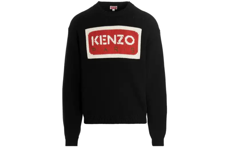 KENZO Logo Intarsia Knitted Jumper