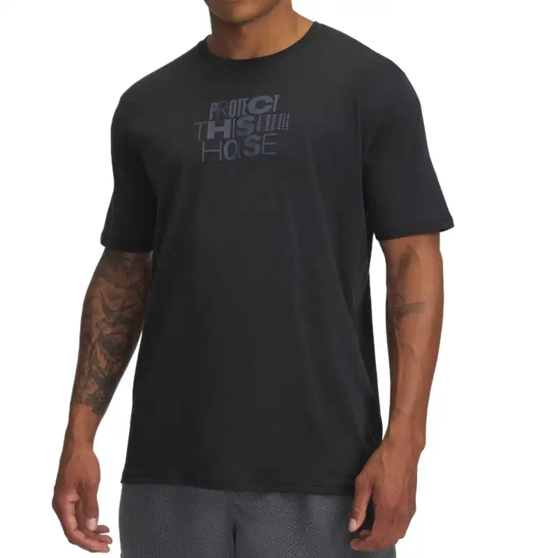 Under Armour Stacked T Shirt Men's Black