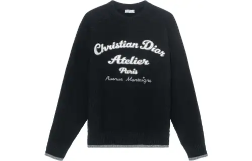 DIOR Quarterly New Products Sweaters Men's Black Crew Neck Moderate Other