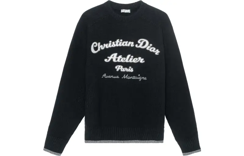 DIOR Quarterly New Products Sweaters Men's Black Crew Neck Moderate Other