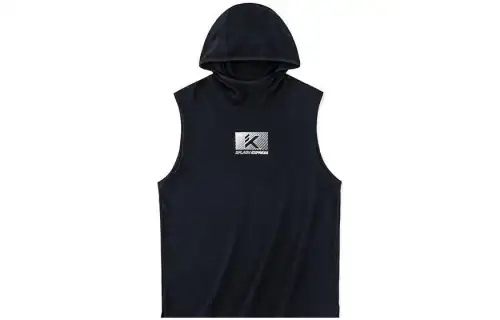 Anta Thompson KT Basketball Series Letter Printed Hooded Knitted Camisole Men's Basic Black