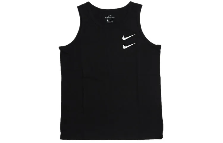 Nike Tank Tops Men's Black Crew Neck Moderate Straight Fit