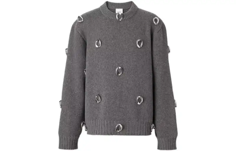 Burberry FW22 Cashmere Sweater Men's Gray