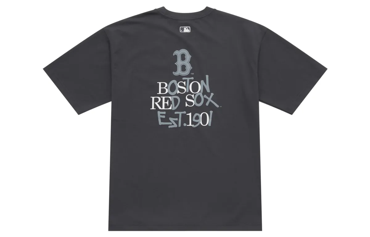MLB Boston Red Sox Basic Collection SS25 T Shirt Unisex Charcoal Gray