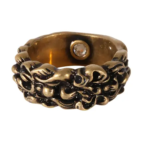 GUCCI Pre Owned 2010s Textured Ring