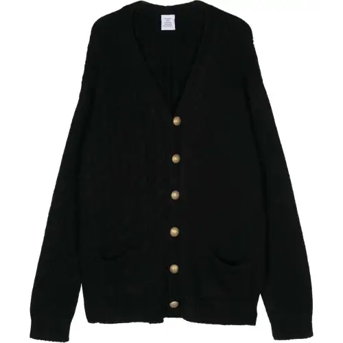 Vetements Split V Neck Cardigan