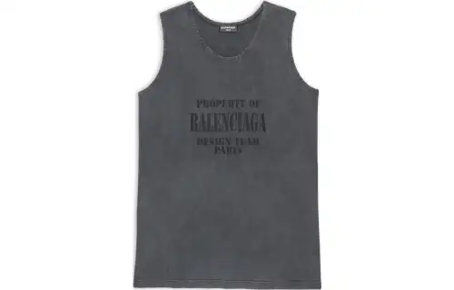 Balenciaga Tank Top Loose Fit Men's Black