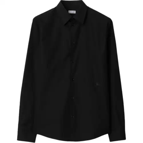 Burberry Shirts Men's Black Lapel Moderate Other