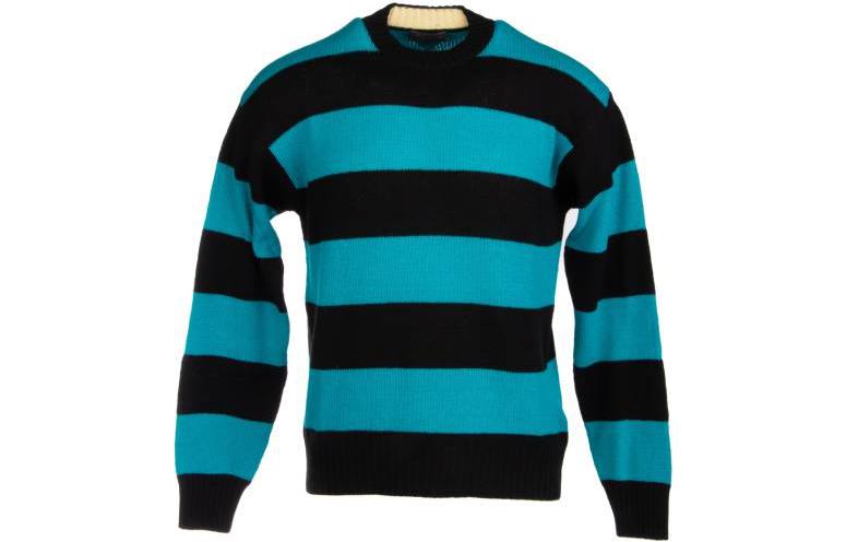 PRADA Cashmere Sweaters Men's Blue Crew Neck Moderate
