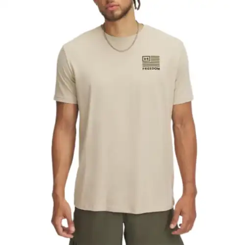Under Armour UA Freedom Left Chest T Shirt Men's Earth Tone