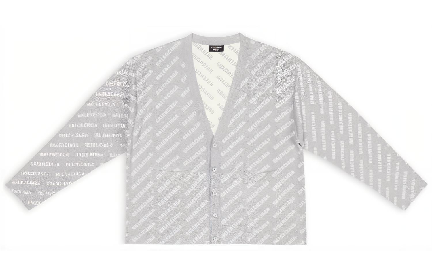 Мужская куртка Balenciaga (серо-белая)