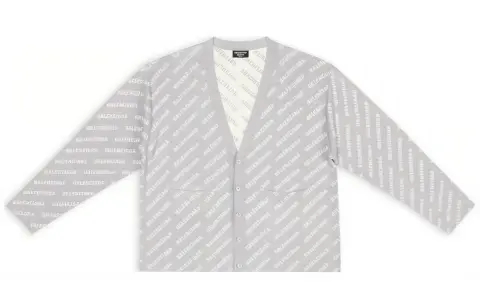 Balenciaga Allover SS22 Sweater Men's Gray White