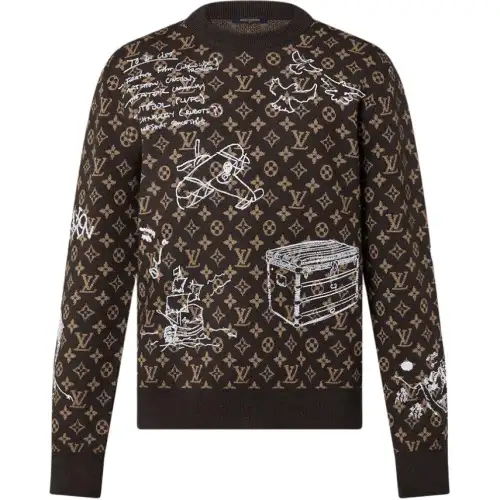 LOUIS VUITTON Sweater Men's Brown