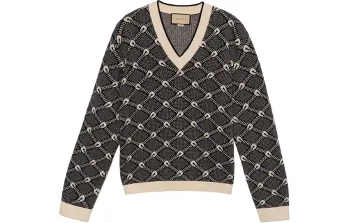 GUCCI Slim Fit Patterned Sweater