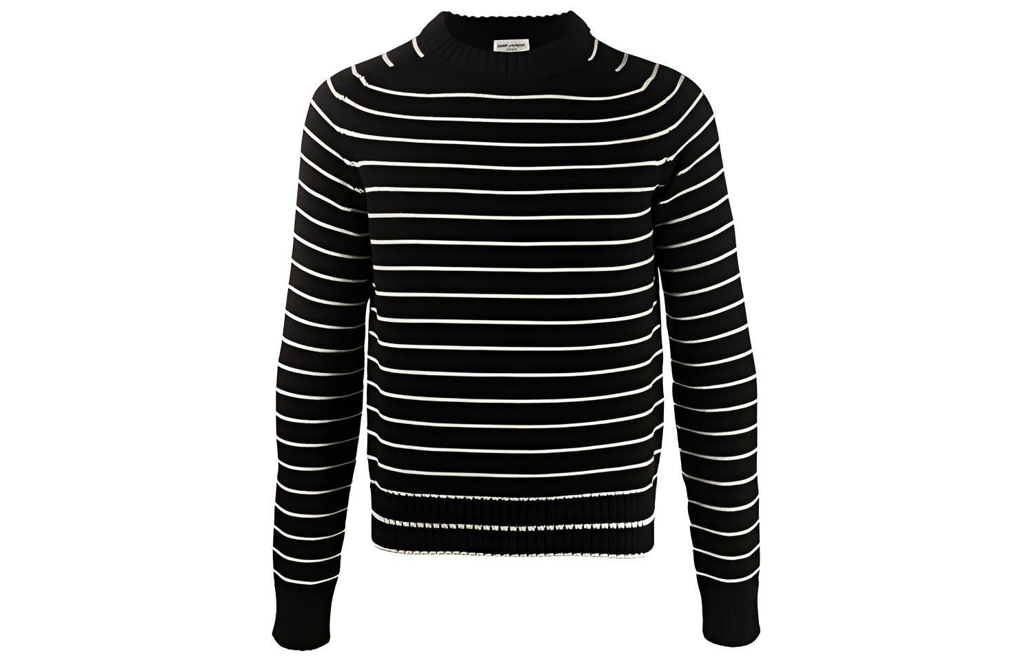 SAINT LAURENT Striped Virgin Wool Jumper