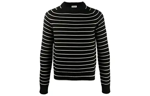 SAINT LAURENT Striped Virgin Wool Jumper
