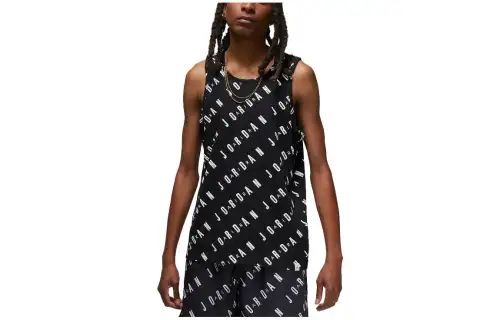 Jordan Tank Tops Men's Black Crew Neck Moderate Other