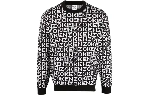 KENZO SS22 Sport Monogram Sweater Black