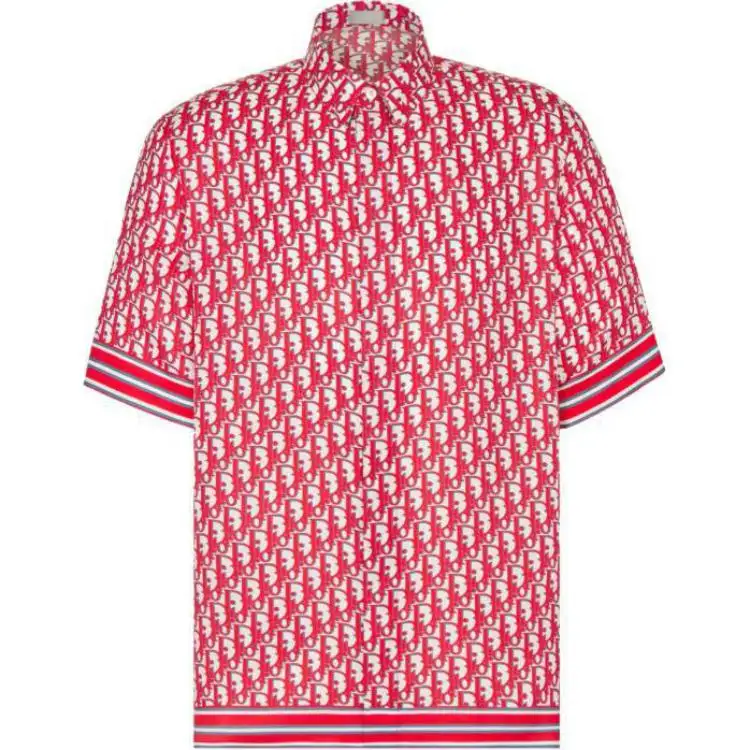 DIOR Shirts Men's Rose Red Crew Neck Moderate Other