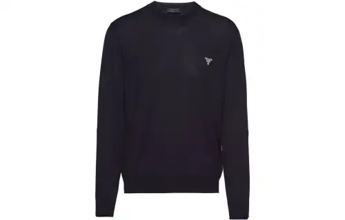 【Previous Season】logo-embroidered wool jumper