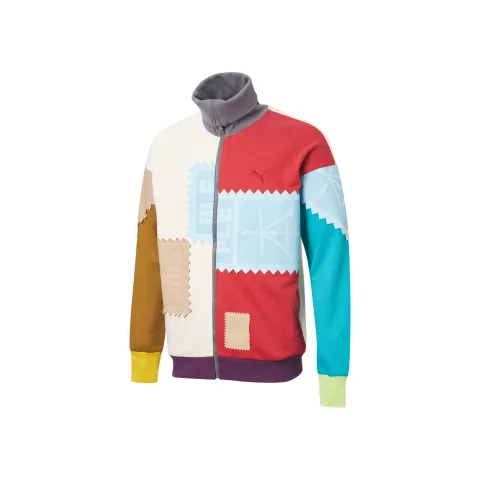 PUMA x Michael Lau Stand Collar Knitwear Men's Eggnog