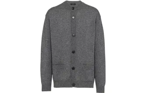 PRADA Crew-neck Cashmere Cardigan