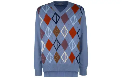 DIOR Sweaters Men's Blue V Neck Moderate Other