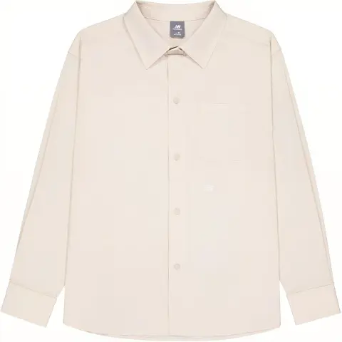 New Balance Shirts Men's Beige Gray Lapel Moderate Other
