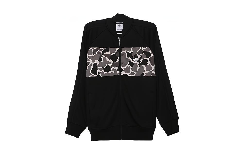 Мужская куртка adidas originals Graphics Cb Tt (черная с камуфляжем) — фото 1