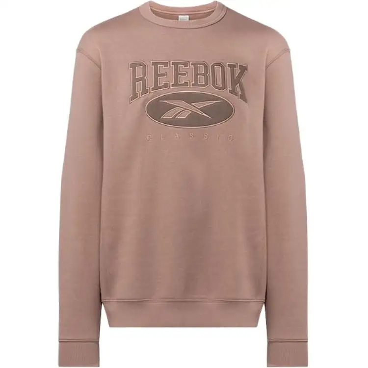 Reebok Sweatshirts Unisex Taupe Crew Neck Moderate Regular