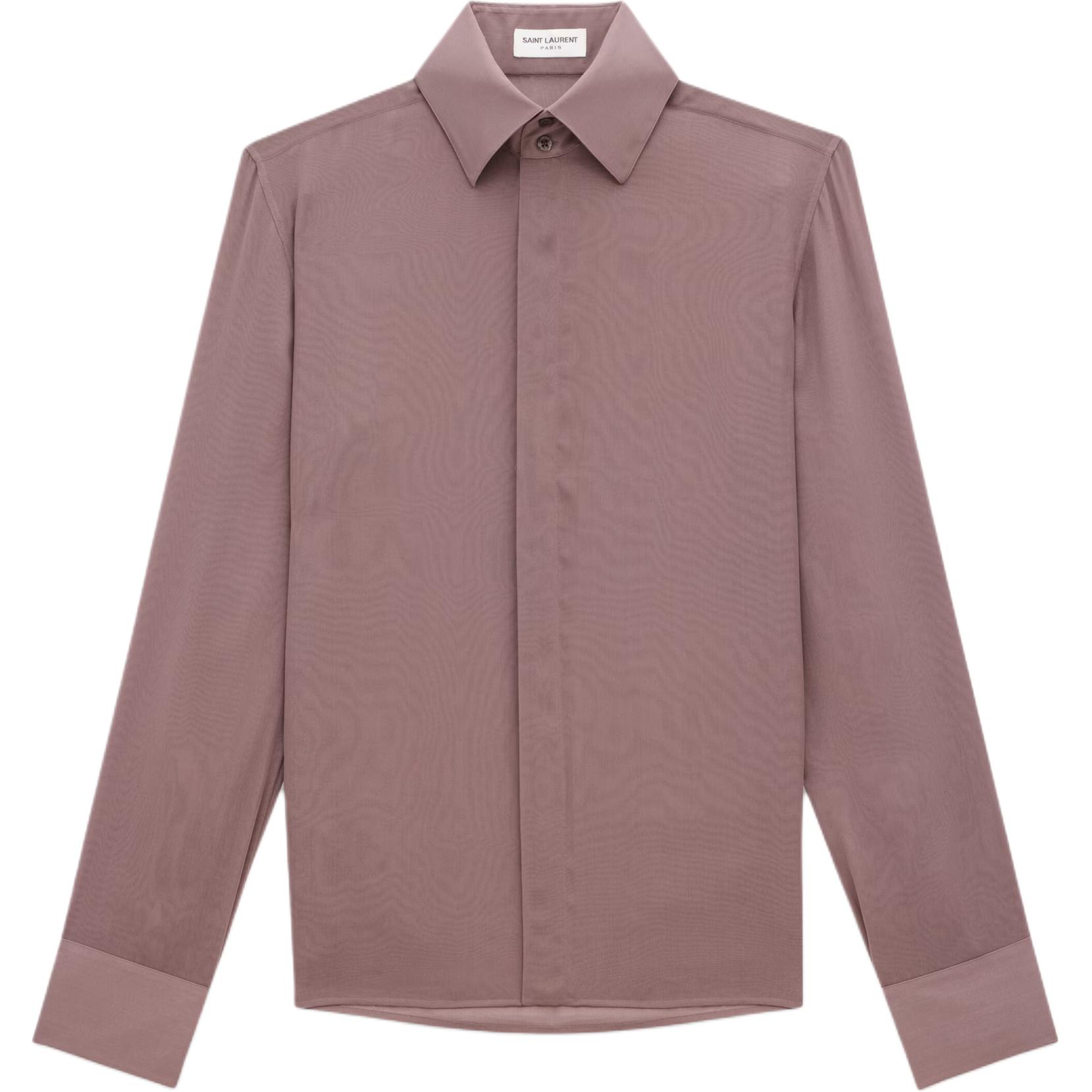 SAINT LAURENT Shirts Men's Pink Pointed Collar Moderate Other
