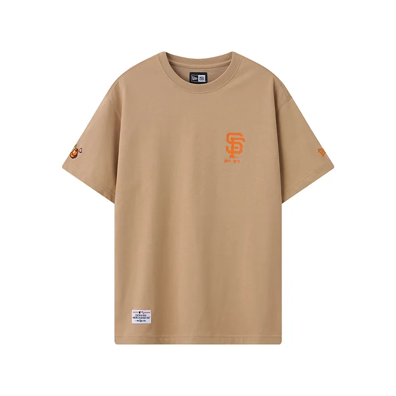 New Era X MLB T-Shirts Unisex Brown Crew Neck Moderate