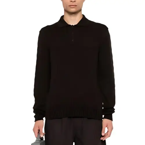 PRADA Cable knit Polo Sweater